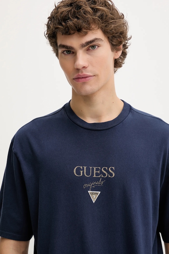 Guess Originals t-shirt bawełniany granatowy M5GI69.K8FQ4