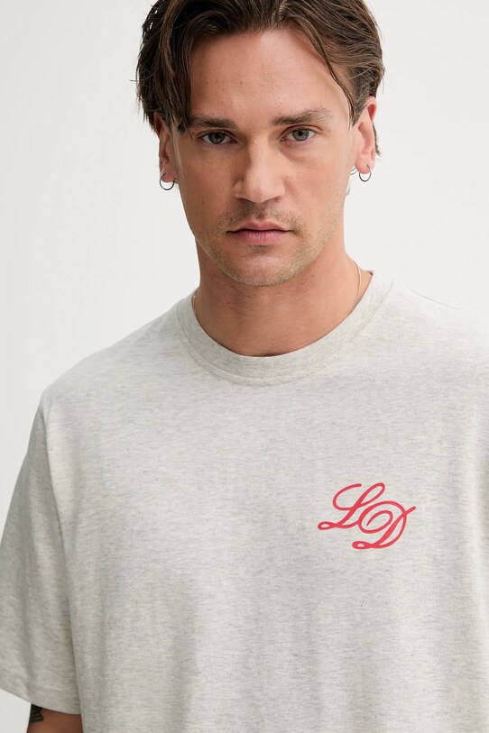 Les Deux t-shirt bawełniany szary 1000197