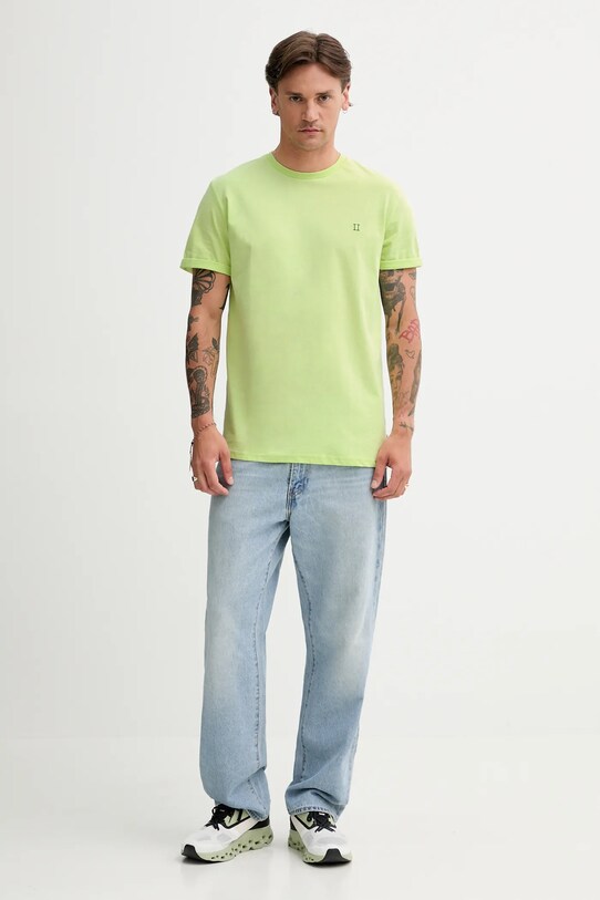 Les Deux tricou din bumbac Norregaard 1000201 verde AW25