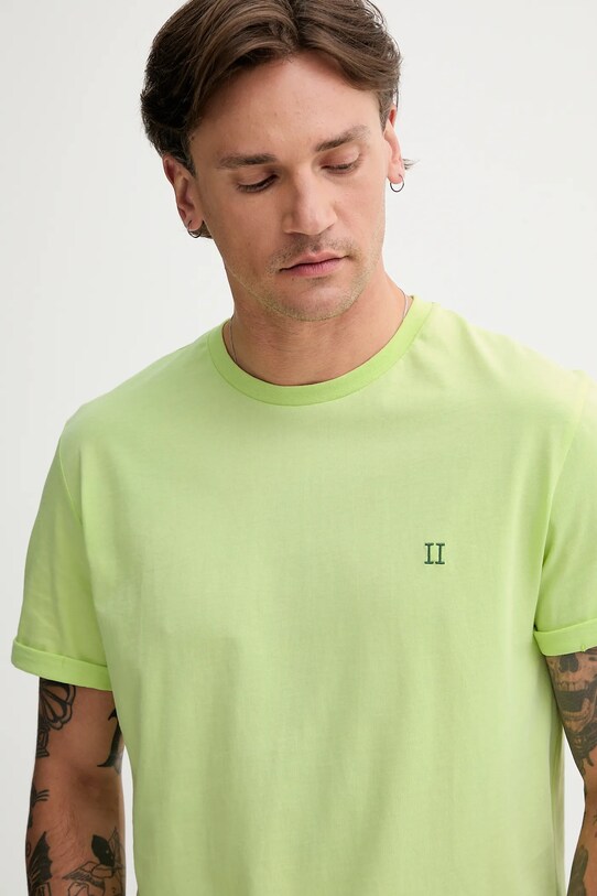 Les Deux tricou din bumbac Norregaard verde 1000201