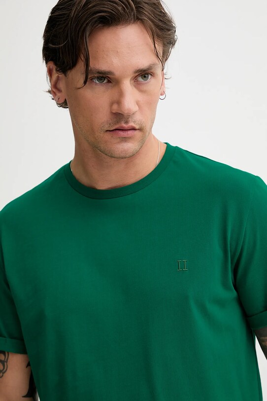 Les Deux tricou din bumbac Norregaard verde 1000201