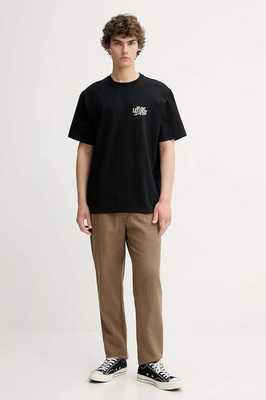 Памучна тениска Les Deux Allen 1000207 черен AW25