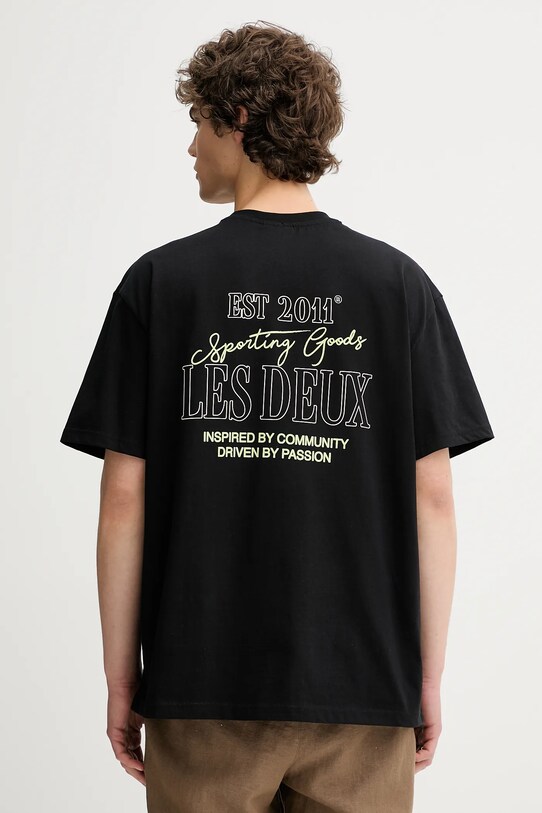 Odzież Les Deux t-shirt bawełniany 1000207 czarny