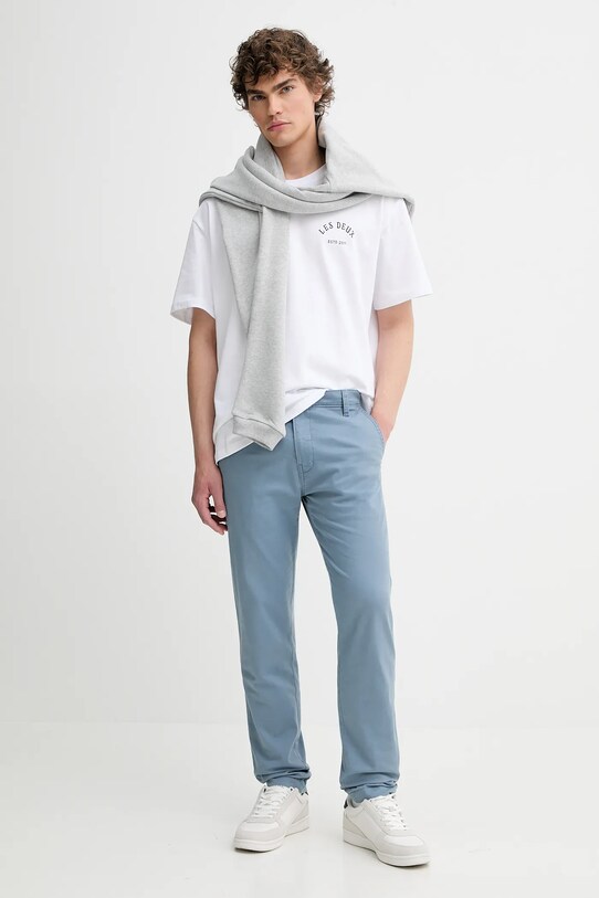 Les Deux t-shirt bawełniany 1000216 biały AW25