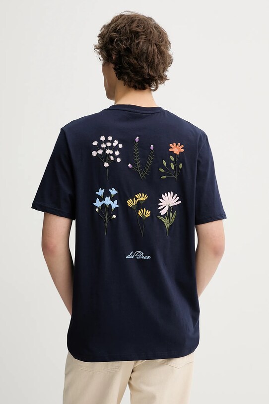 Les Deux tricou din bumbac flori bleumarin 1000218