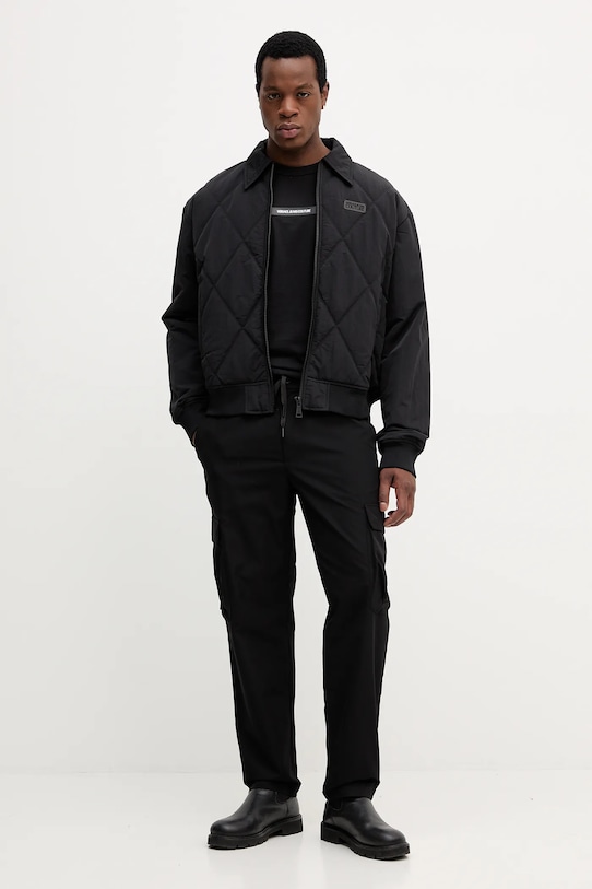 Versace Jeans Couture t-shirt bawełniany 79GAHT02.CJ00T czarny AW25