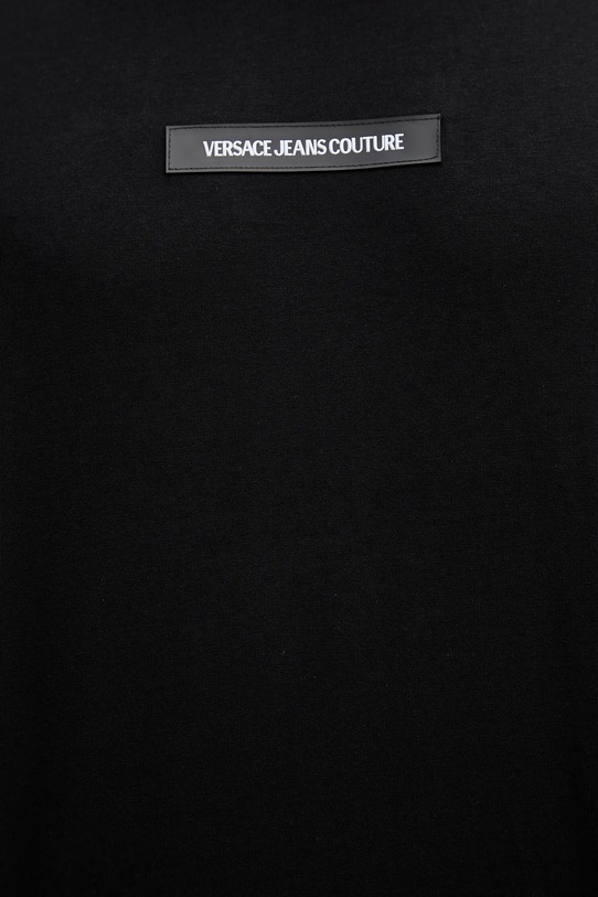Versace Jeans Couture t-shirt bawełniany 79GAHT02.CJ00T czarny