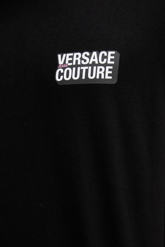 Pamučna majica Versace Jeans Couture 79GAHP10.CJ01P crna