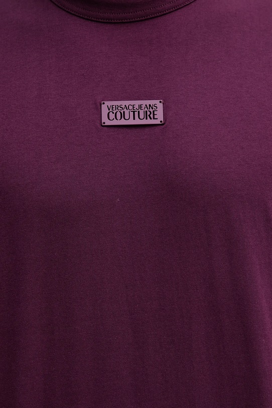 Versace Jeans Couture tricou din bumbac 79GAHT08.CJ00T violet