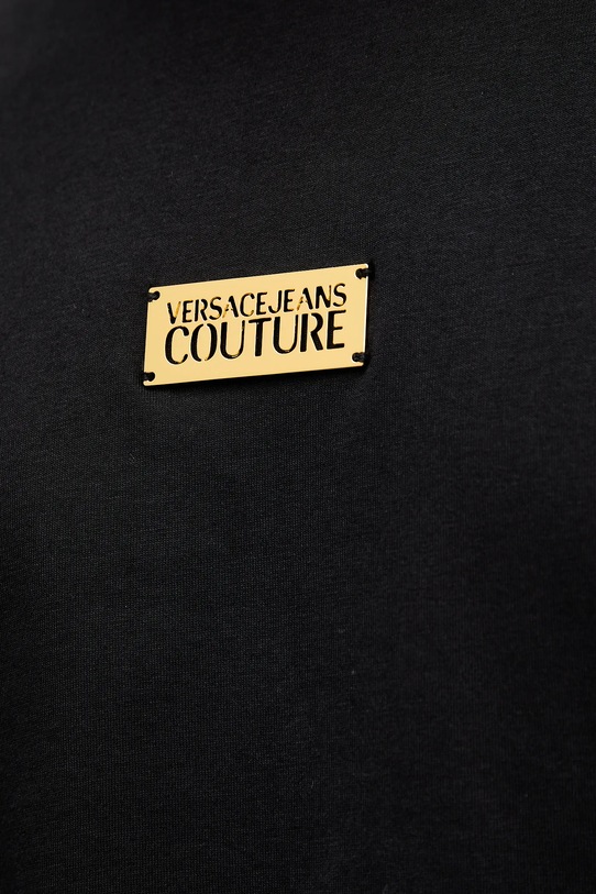 Pamučna majica Versace Jeans Couture 79GAHT08.CJ00T crna