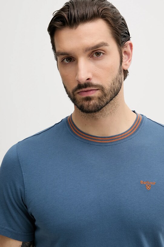 Barbour t-shirt bawełniany AUSTWICK niebieski MTS1000