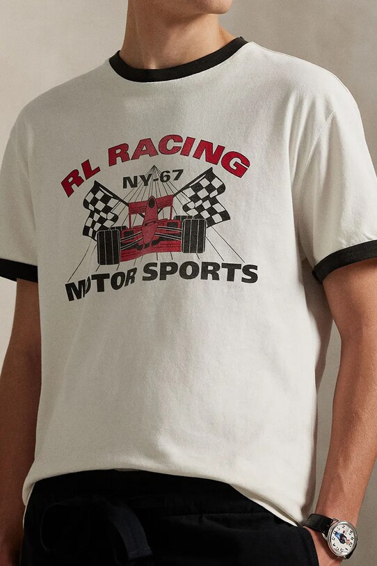 Polo Ralph Lauren t-shirt Ssteeclsm1 Short Sleeve biały 710972335