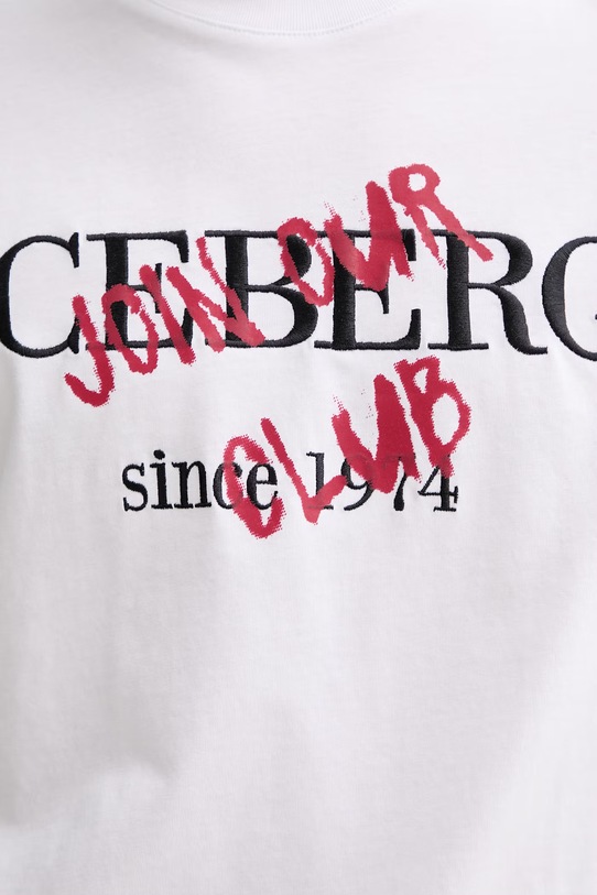 Iceberg t-shirt bawełniany F010.6325 biały