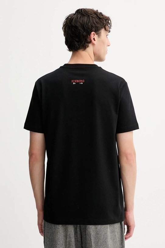Odzież Iceberg t-shirt bawełniany F042.6304 czarny