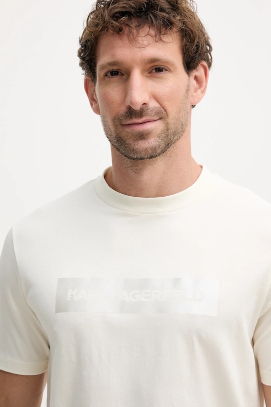 Karl Lagerfeld t-shirt beżowy 554221.755035