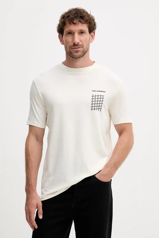 Îmbrăcăminte Karl Lagerfeld tricou 554221.755034 bej