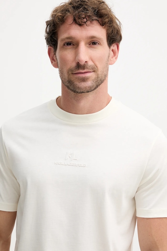 Karl Lagerfeld tricou din bumbac bej 554225.755036