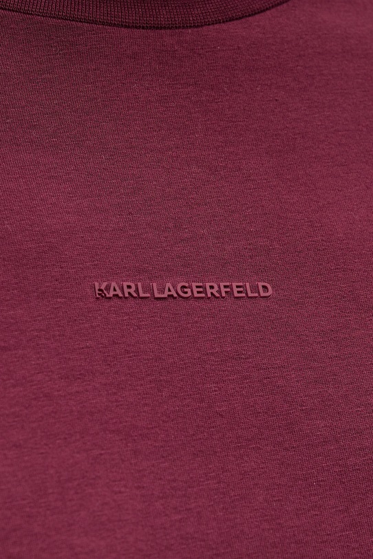 Хлопковая футболка Karl Lagerfeld 554235.755051 бордо