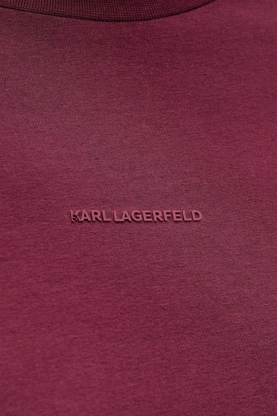 Βαμβακερό μπλουζάκι Karl Lagerfeld 554235.755051 μπορντό