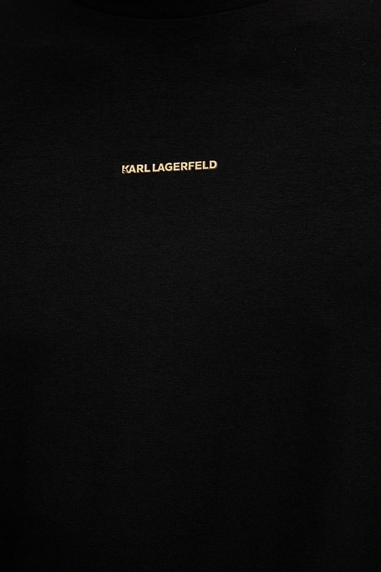Βαμβακερό μπλουζάκι Karl Lagerfeld 554235.755051 μαύρο