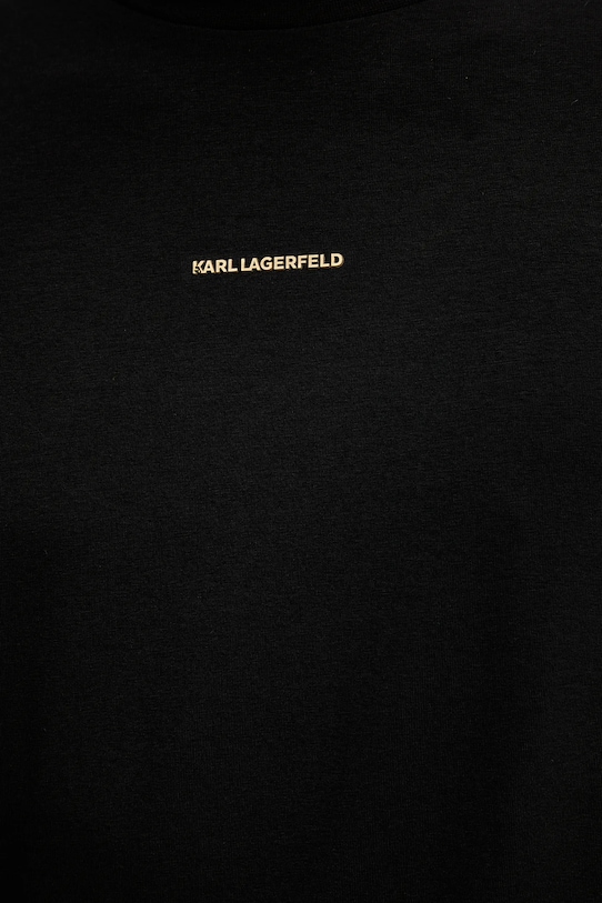 Памучна тениска Karl Lagerfeld 554235.755051 черен