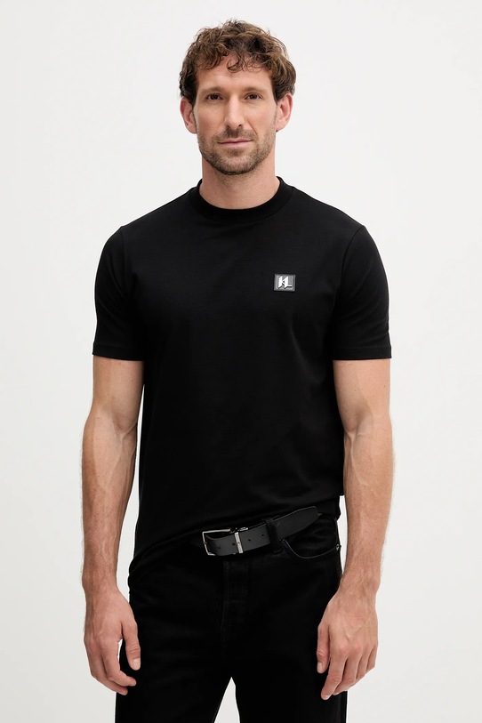 Karl Lagerfeld t-shirt z elastanem czarny 554221.755050