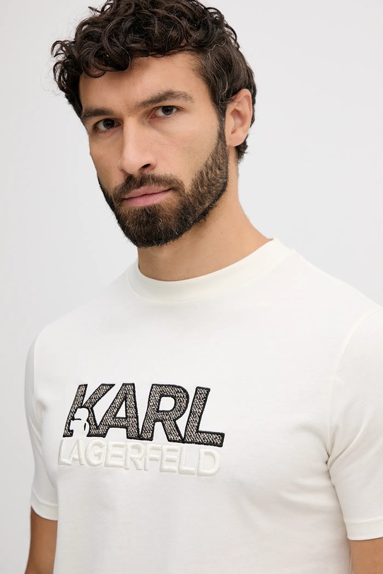 Karl Lagerfeld t-shirt beżowy 554225.755038