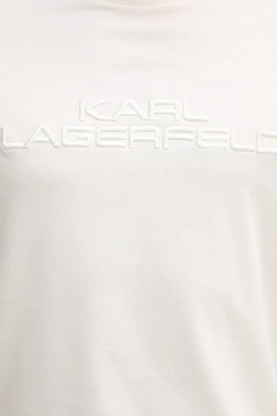 Bavlněné tričko Karl Lagerfeld 554227.755037 béžová