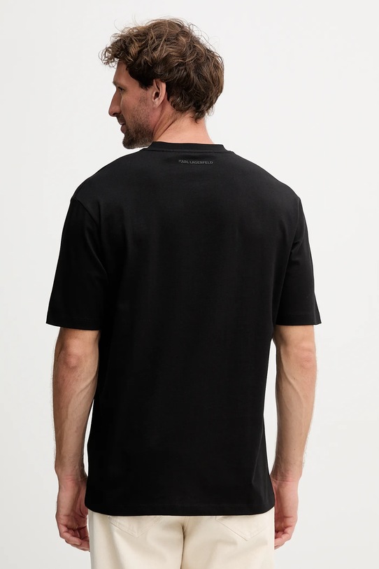Odzież Karl Lagerfeld t-shirt bawełniany 554225.755144 czarny