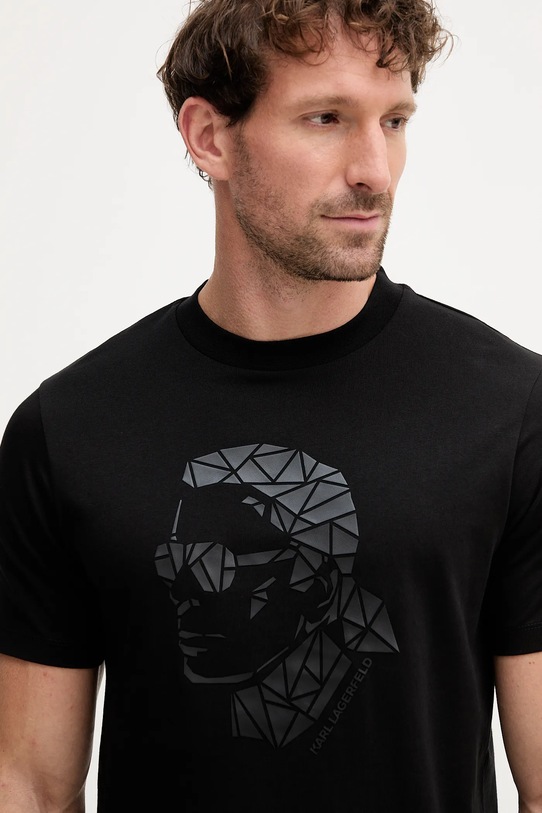 Karl Lagerfeld t-shirt bawełniany czarny 554225.755046
