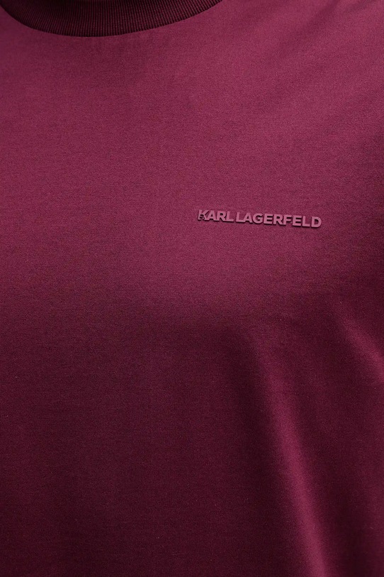 Bavlněné tričko Karl Lagerfeld 554200.755002 burgundské