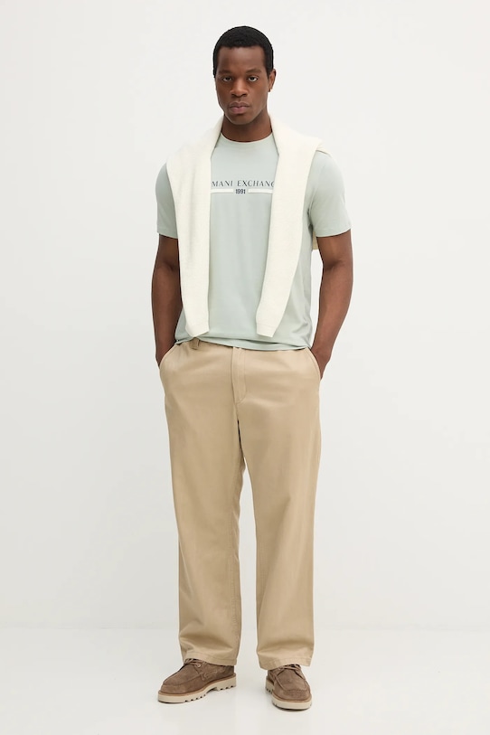 Armani Exchange t-shirt bawełniany XM001074.AF10356 zielony AW25