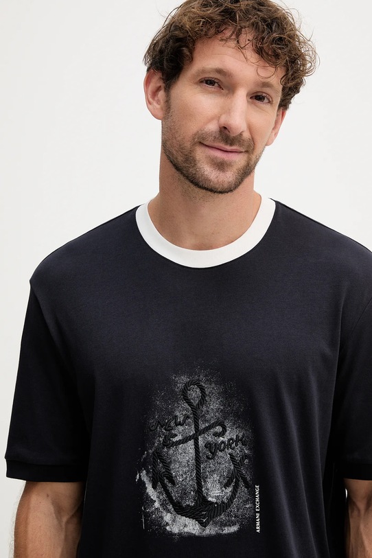 Armani Exchange t-shirt bawełniany czarny XM001075.AF12308