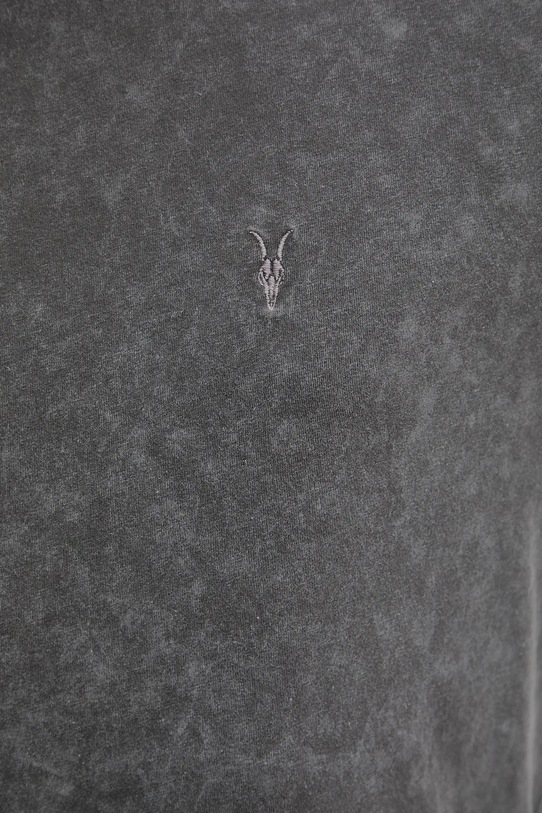 Хлопковая футболка AllSaints SAKA M016JC серый