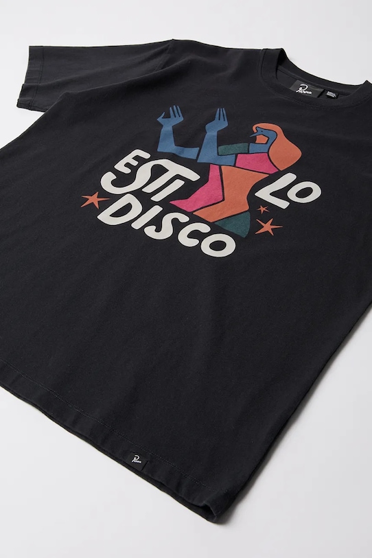 by Parra t-shirt bawełniany El stilo disco nadruk czarny 54210