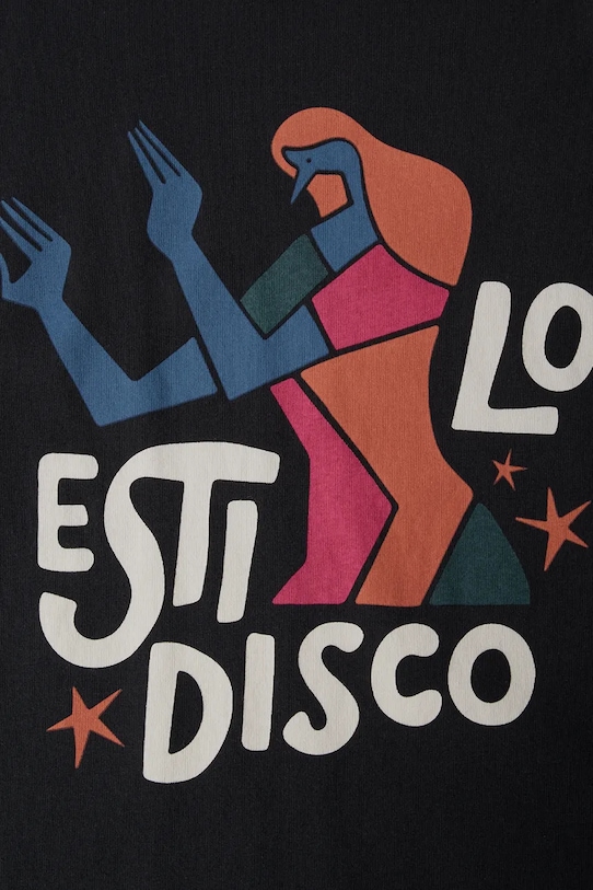 by Parra t-shirt bawełniany El stilo disco 54210 czarny AW25