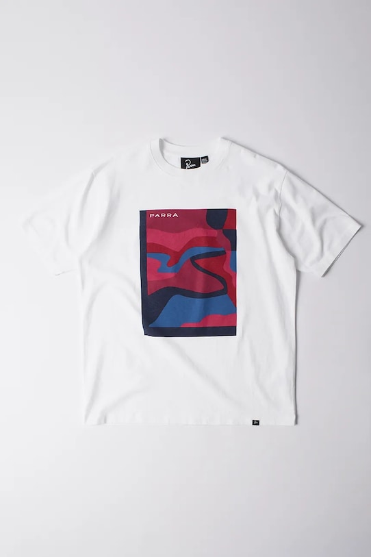 by Parra tricou din bumbac Ftp booster print alb 54300