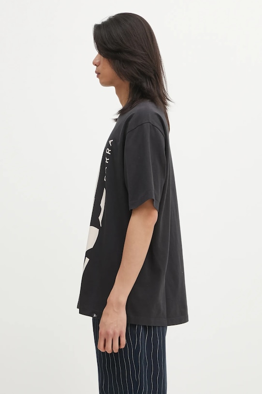 by Parra cotton t-shirt Detached 54411. black AW25