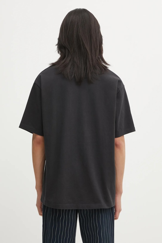 Clothing by Parra cotton t-shirt Detached 54411. black