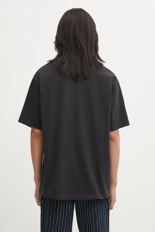 Clothing by Parra cotton t-shirt Detached 54411. black