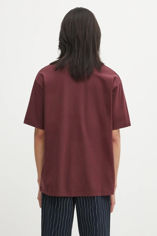 Clothing by Parra cotton t-shirt Protect the sun 54401. maroon