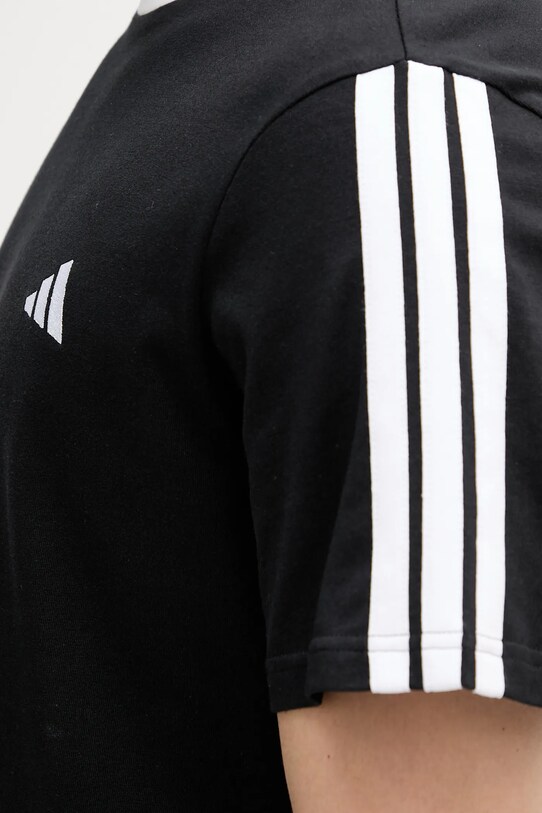 adidas t-shirt in cotone Essentials 3-stripes JV6762 nero
