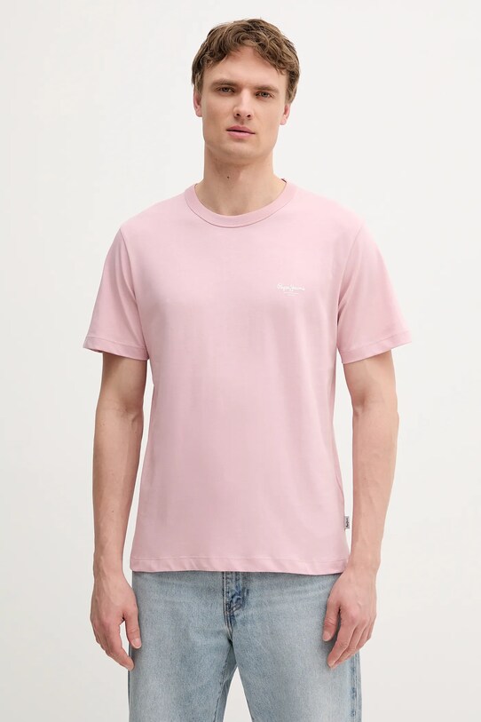 Odzież Pepe Jeans t-shirt bawełniany PM509956 różowy