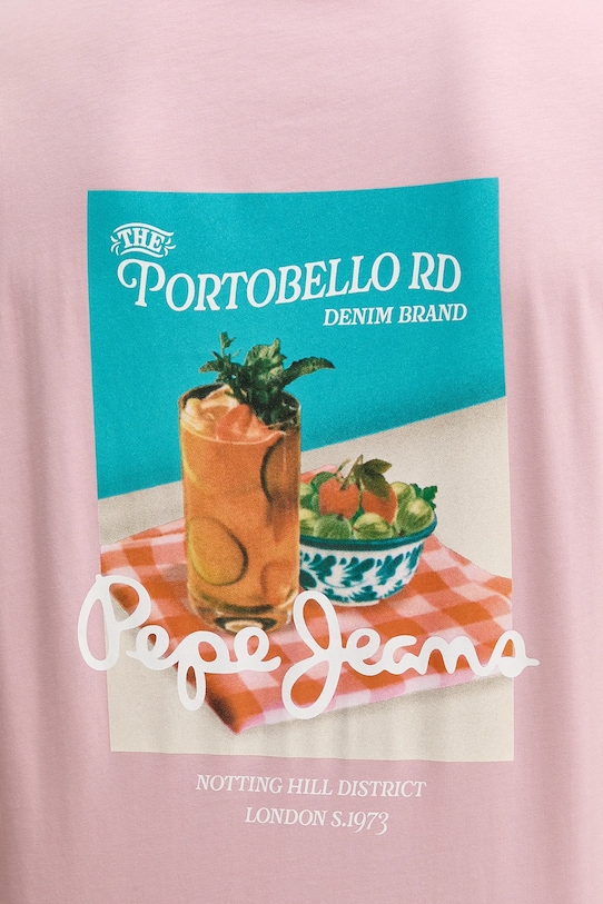 Pepe Jeans t-shirt bawełniany PM509956 różowy