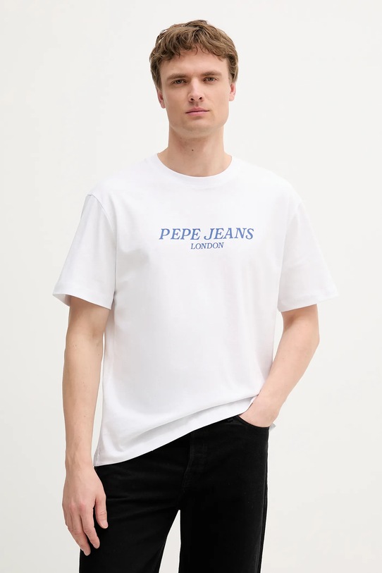 Odzież Pepe Jeans t-shirt bawełniany PM509958 biały