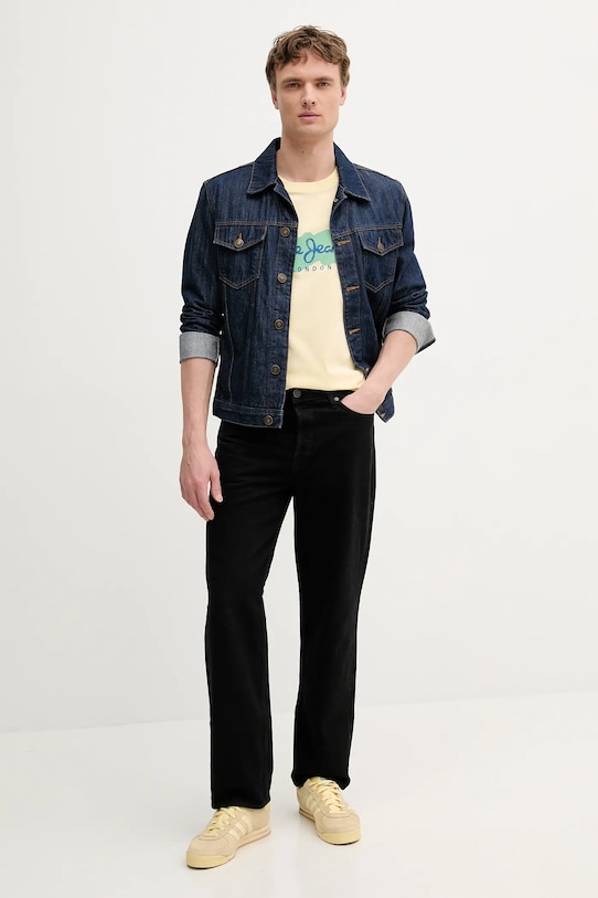 Pepe Jeans t-shirt bawełniany PM509959 żółty AW25