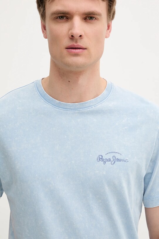Pepe Jeans t-shirt bawełniany niebieski PM509960