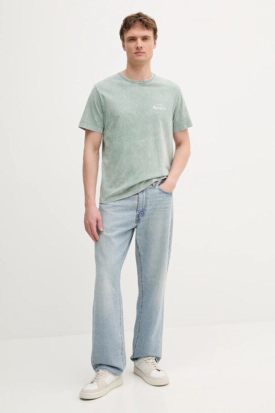 Bavlnené tričko Pepe Jeans PM509960 zelená AW25