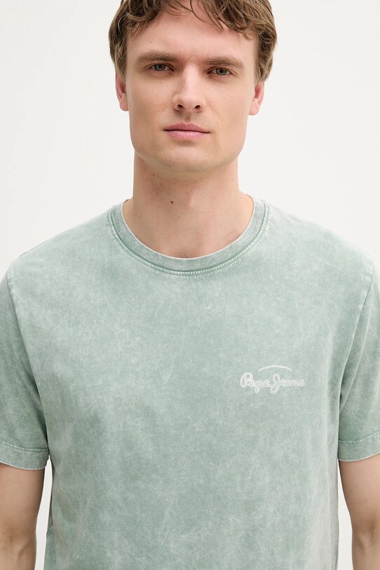 Bavlnené tričko Pepe Jeans zelená PM509960