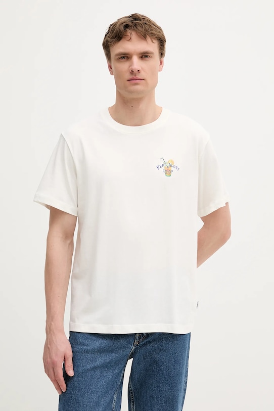 Îmbrăcăminte Pepe Jeans tricou din bumbac PM509962 alb
